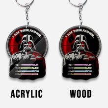 Load image into Gallery viewer, Personalized Darth Vader Keychain Custom Name Gift for Dad