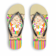 Load image into Gallery viewer, Personalized Summer Flip Flops with Custom Name - Beach Day Gift