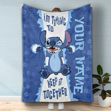 Load image into Gallery viewer, Personalized Ohana Blanket Custom Name Gift for Kids