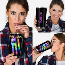 Load image into Gallery viewer, Personalized 20oz Tumbler with Freedom Design | Custom Name Gift