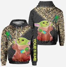 Load image into Gallery viewer, Personalized Cute Baby Yoda Hoodie & Leggings Set for Kids