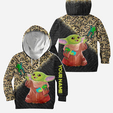 Load image into Gallery viewer, Personalized Cute Baby Yoda Hoodie & Leggings Set for Kids