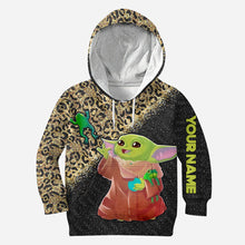 Load image into Gallery viewer, Personalized Cute Baby Yoda Hoodie & Leggings Set for Kids