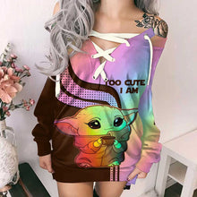 Load image into Gallery viewer, Personalized Off Shoulder Dress Cute Character Gift for Women