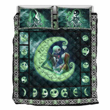 Load image into Gallery viewer, Personalized Nightmare Quilt Set Custom Names Couples Gift