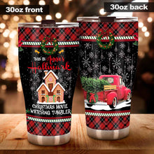 Load image into Gallery viewer, Personalized Christmas Movie Watching Tumbler Gift