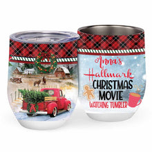Load image into Gallery viewer, Personalized Christmas Movie Wine Tumbler Custom Gift for Mom