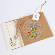 Load image into Gallery viewer, Personalized LED Acrylic Christmas Ornament Family Gift 2022