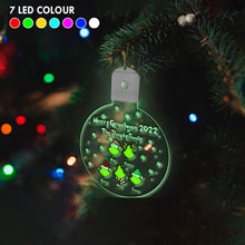Load image into Gallery viewer, Personalized LED Acrylic Christmas Ornament Family Gift 2022
