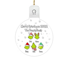 Load image into Gallery viewer, Personalized LED Acrylic Christmas Ornament Family Gift 2022