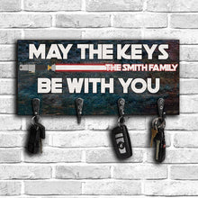 Load image into Gallery viewer, Personalized Star Wars Key Rack Custom Family Name Gift