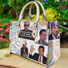 Load image into Gallery viewer, Personalized Leather Handbag Custom Name Gift for Her