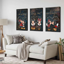 Load image into Gallery viewer, Personalized Disney Couple Mouse Canvas Set Custom Names Gift Idea