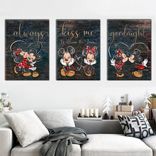 Load image into Gallery viewer, Personalized Disney Couple Mouse Canvas Set Custom Names Gift Idea