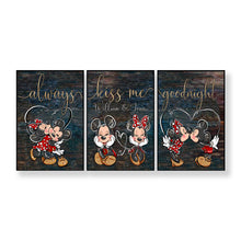 Load image into Gallery viewer, Personalized Disney Couple Mouse Canvas Set Custom Names Gift Idea