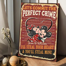 Load image into Gallery viewer, Personalized Mickey Mouse Canvas Art for Couples - Custom Name Gift