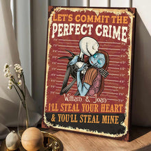 Load image into Gallery viewer, Personalized Canvas Print Let's Commit The Perfect Crime for Couples