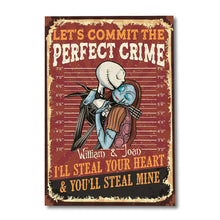 Load image into Gallery viewer, Personalized Canvas Print Let's Commit The Perfect Crime for Couples