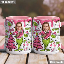 Load image into Gallery viewer, Personalized Grinch Christmas Accent Mug Custom Name Gift