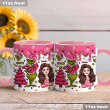 Load image into Gallery viewer, Personalized Grinch Accent Mug with Custom Name for Christmas Gift