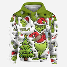 Load image into Gallery viewer, Personalized Grinch Hoodie and Leggings Set Christmas Gift