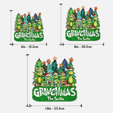 Load image into Gallery viewer, Personalized Merry Grinchmas 2 Layered Wood Sign for Christmas
