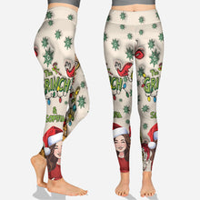 Load image into Gallery viewer, Personalized Grinch Hoodie & Leggings Set Custom Name Gift for Christmas