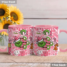 Load image into Gallery viewer, Personalized Grinch Christmas Accent Mug with Custom Name for Holiday Gifts