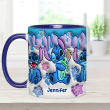 Load image into Gallery viewer, Personalized Ohana Accent Mug Custom Name Gift for Mom/Dad