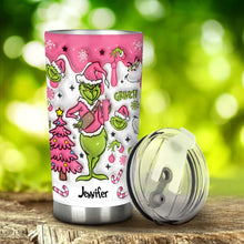 Load image into Gallery viewer, Personalized Grinch Tumbler Custom Name Holiday Drinkware