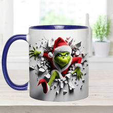 Load image into Gallery viewer, Personalized Christmas Accent Mug with Grinch Design for Holiday Gifts
