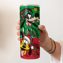 Load image into Gallery viewer, Personalized Christmas Mouse Skinny Tumbler Custom Name Gift