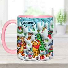 Load image into Gallery viewer, Personalized Christmas Accent Mug with Name for Mom or Dad