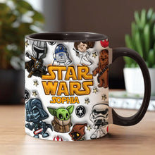 Load image into Gallery viewer, Personalized Star Wars Accent Mug Custom Name Gift for Kids