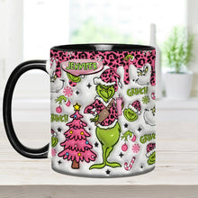 Load image into Gallery viewer, Personalized Grinch Accent Mug Custom Name Holiday Gift