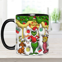 Load image into Gallery viewer, Personalized Merry Grinchmas Accent Mug Custom Name Gift