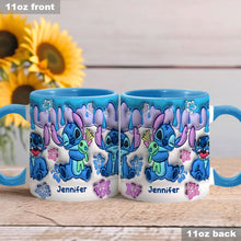 Load image into Gallery viewer, Personalized Ohana Accent Mug Custom Name Gift for Mom/Dad