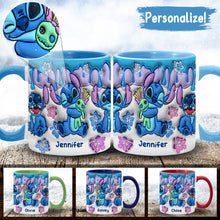 Load image into Gallery viewer, Personalized Ohana Accent Mug Custom Name Gift for Mom/Dad