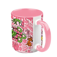 Load image into Gallery viewer, Personalized Grinch Christmas Accent Mug with Custom Name for Holiday Gifts