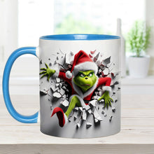 Load image into Gallery viewer, Personalized Christmas Accent Mug with Grinch Design for Holiday Gifts