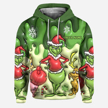 Load image into Gallery viewer, Personalized Grinch Hoodie & Leggings Set Custom Name Gift for Christmas