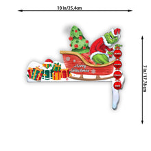 Load image into Gallery viewer, Personalized Grinch Door Frame Decoration with Custom Names for Christmas