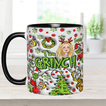 Load image into Gallery viewer, Personalized The Grinch Accent Mug Custom Name Christmas Gift