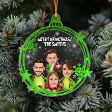 Load image into Gallery viewer, Personalized Merry Grinchmas One-sided Ornament Custom Family Gift