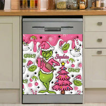 Load image into Gallery viewer, Personalized Grinchmas Dishwasher Cover Custom Name Holiday Decor