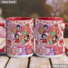 Load image into Gallery viewer, Personalized Valentine’s Day Accent Mug Custom Name Gift for Couple