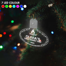 Load image into Gallery viewer, Personalized LED Acrylic Ornament with Custom Name for Christmas