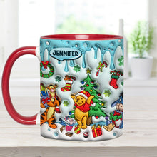 Load image into Gallery viewer, Personalized Christmas Accent Mug with Name for Mom or Dad