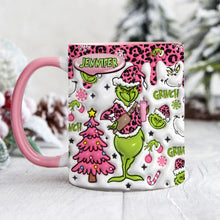 Load image into Gallery viewer, Personalized Grinch Accent Mug Custom Name Holiday Gift