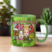 Load image into Gallery viewer, Personalized Holiday Accent Mug Custom Name Whoville Gift